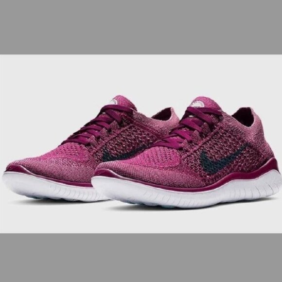 NWOT Like New Nike Free Flyknit 2018 Raspberry Red Size 9.5 - Picture 1 of 6